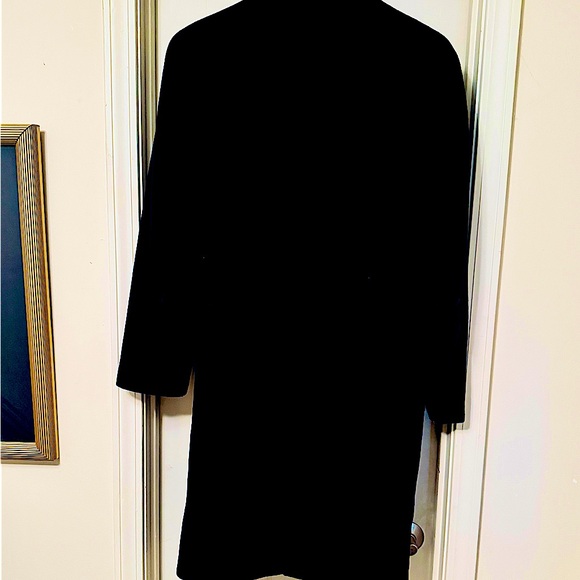 Theory Men’s wool lined Overcoat. Black. ExL (but runs small). Vent still sewn. - Picture 2 of 5